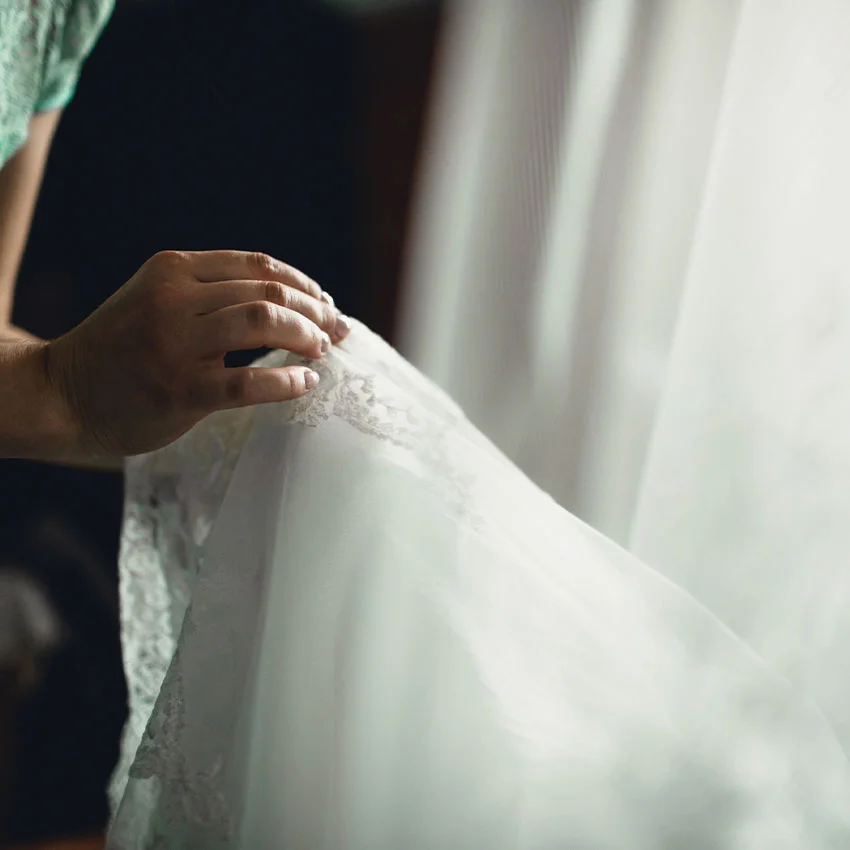 Wedding gown cleaning process